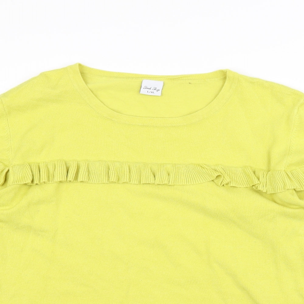 Stock shop Womens Yellow   Basic T-Shirt Size L