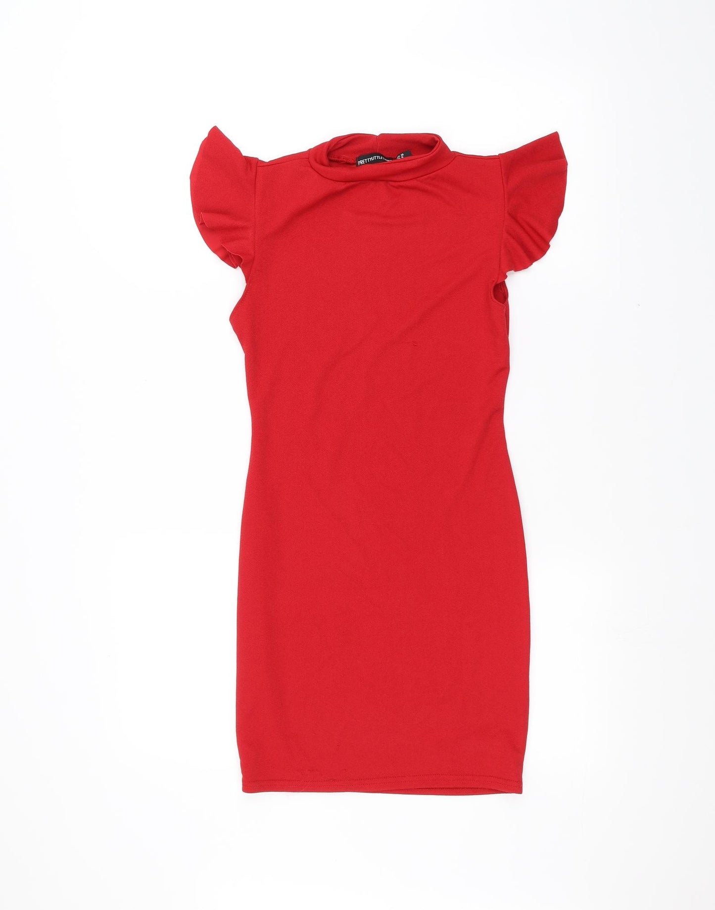 PRETTYLITTLETHING Womens Red   Pencil Dress  Size 10