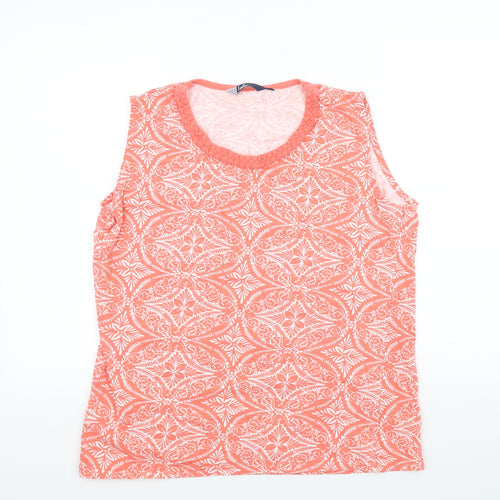 ISLE Womens Orange   Basic T-Shirt Size L