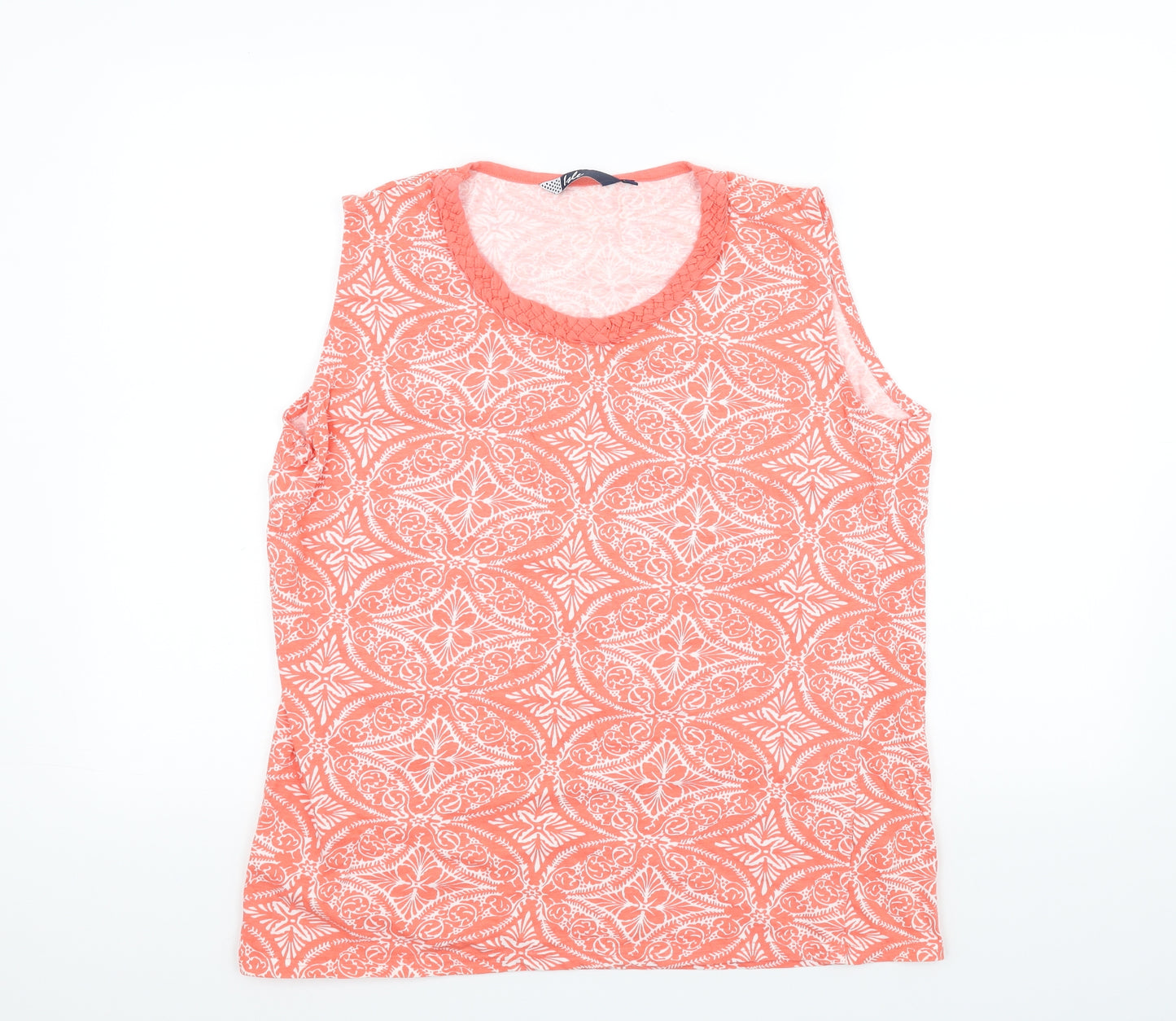 ISLE Womens Orange   Basic T-Shirt Size L