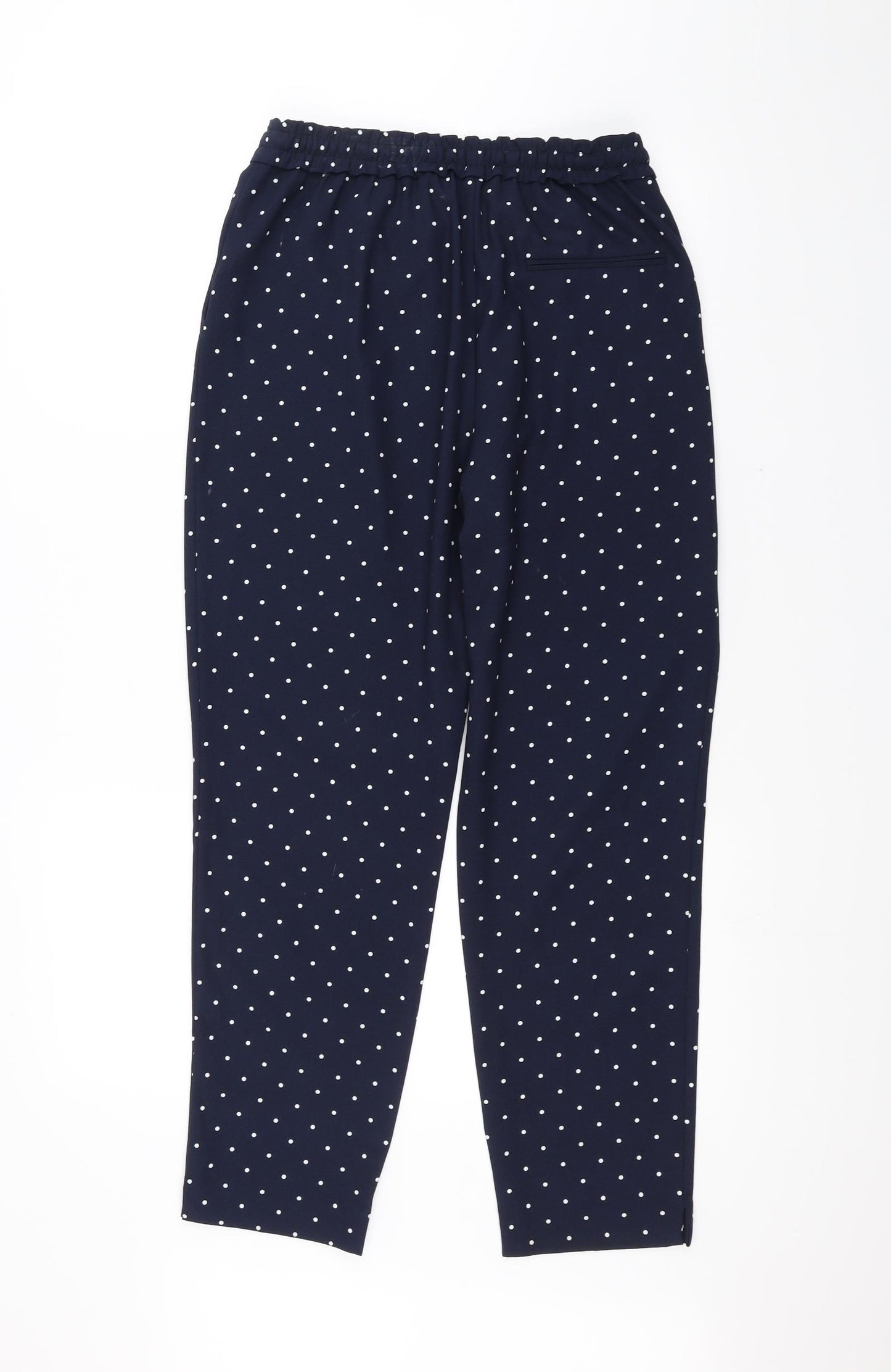 Zara Womens Blue Polka Dot  Trousers  Size M L25 in