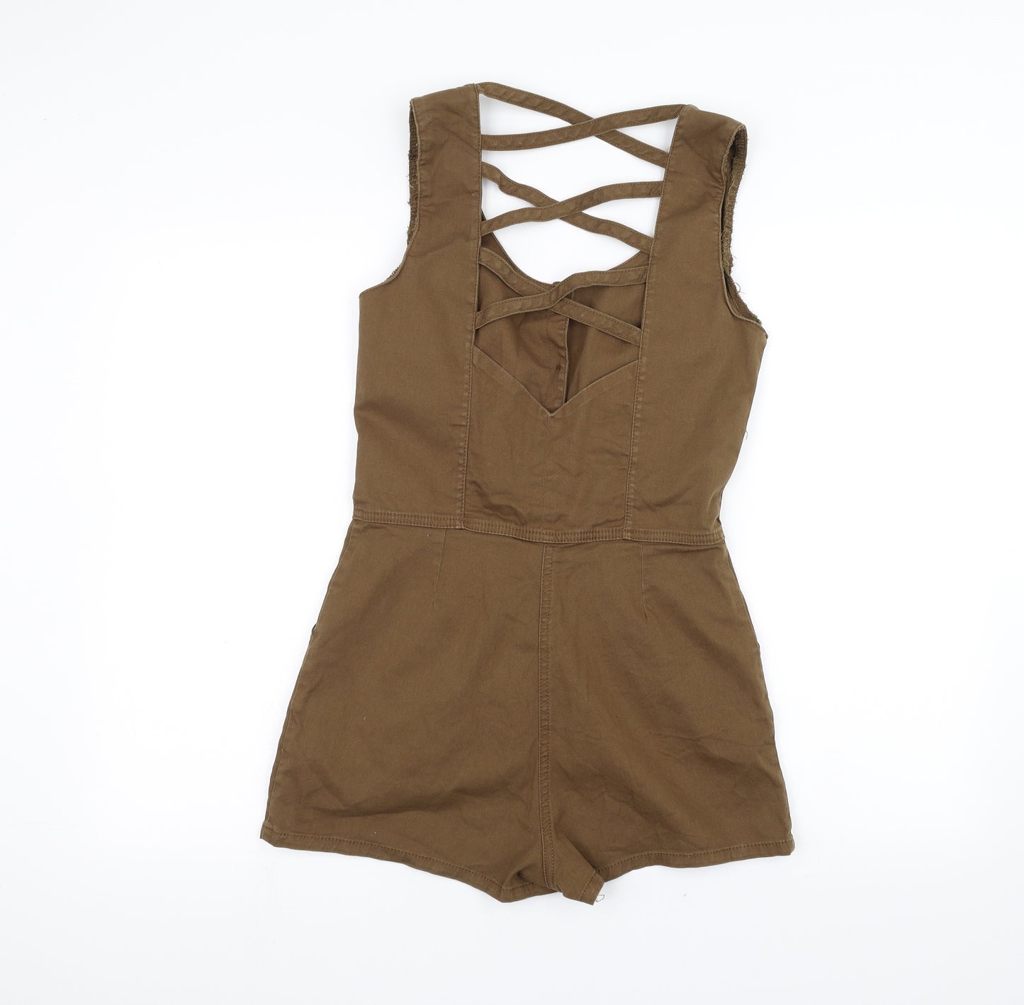 Miss Selfridge Womens Brown   Bodysuit One-Piece Size 10