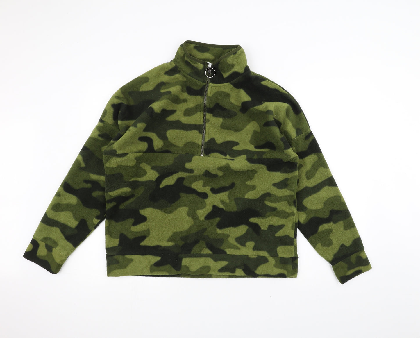 Primark Womens Green Camouflage  Pullover Jumper Size S
