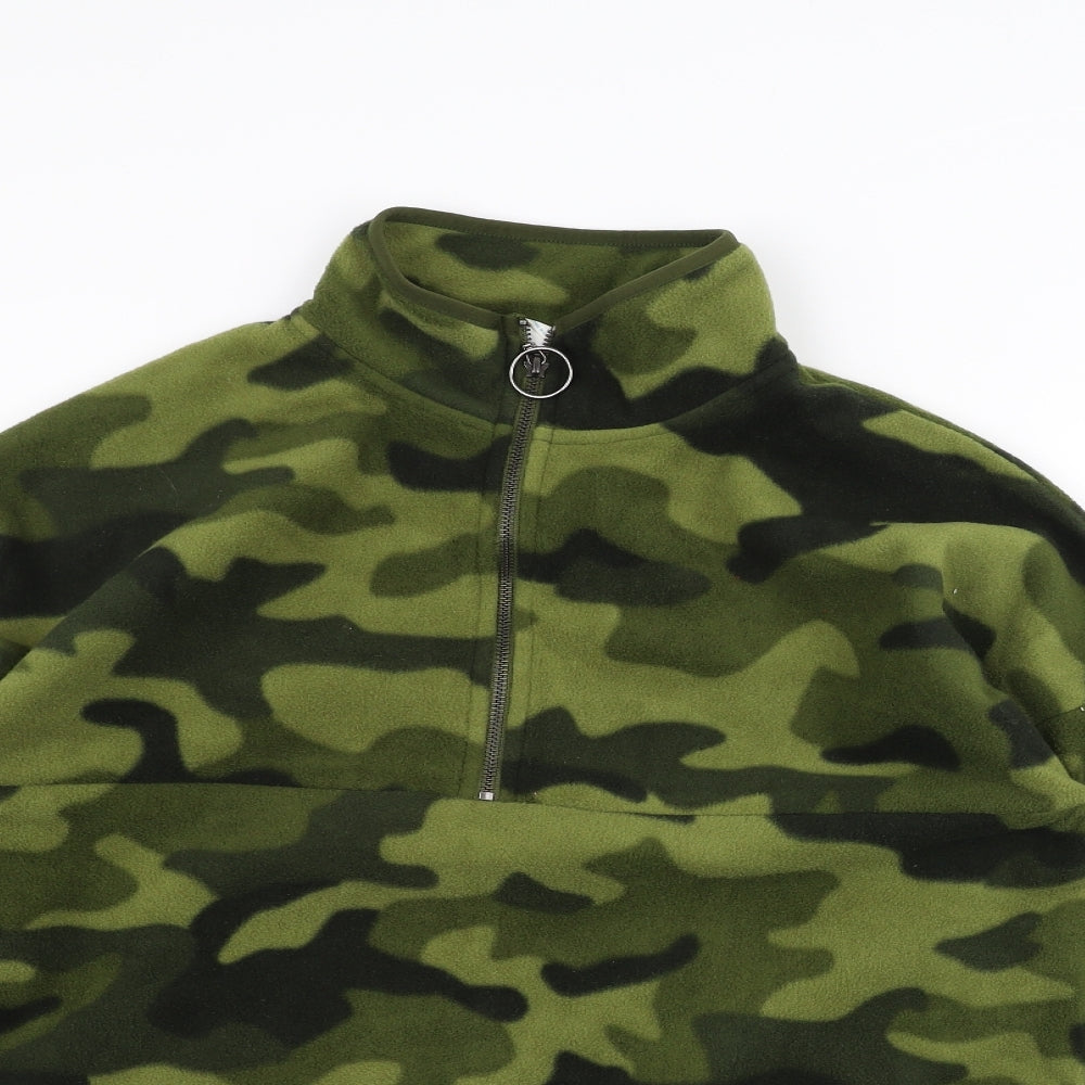 Primark Womens Green Camouflage  Pullover Jumper Size S