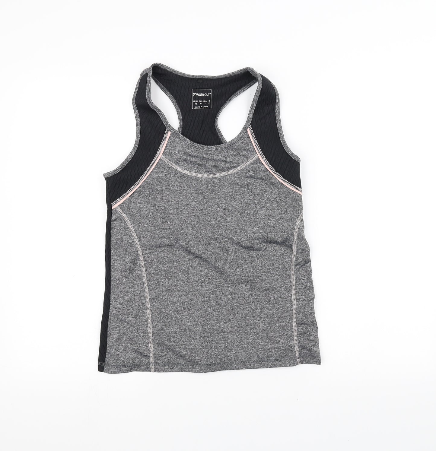 workout Womens Grey   Basic Tank Size 12