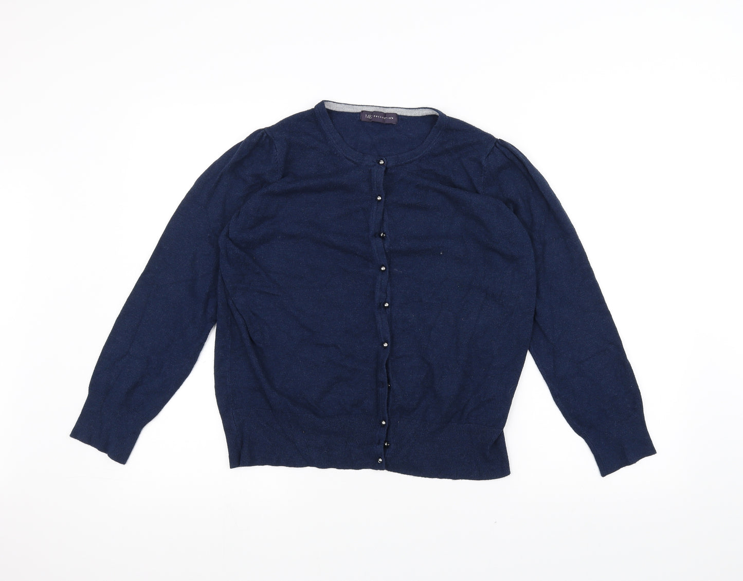 Marks and Spencer Womens Blue   Cardigan Jumper Size 14