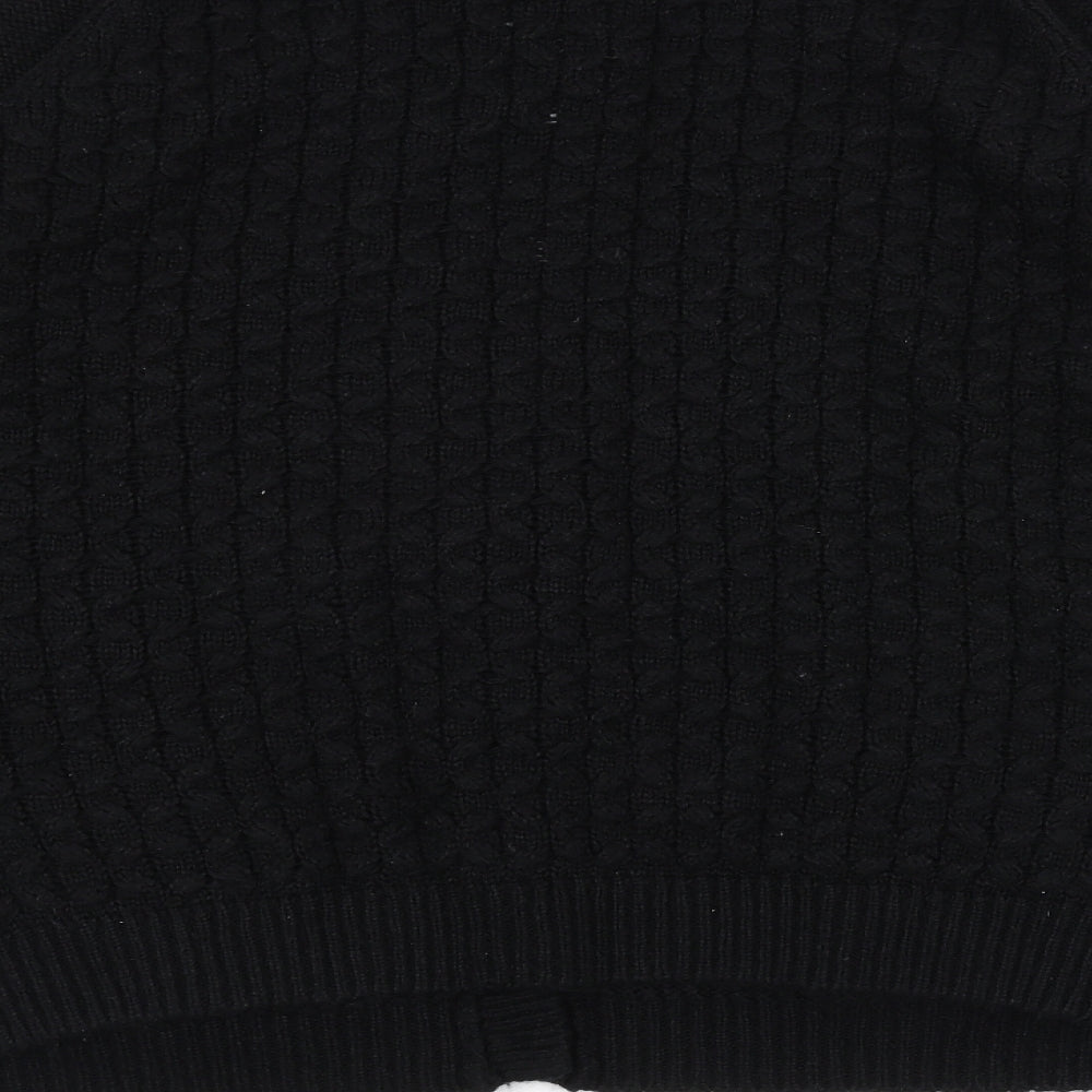 New Look Womens Black  Knit Jacket Coatigan Size 16