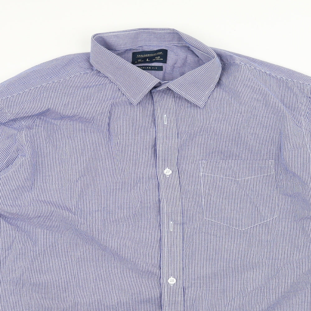F&F Mens Blue    Dress Shirt Size L