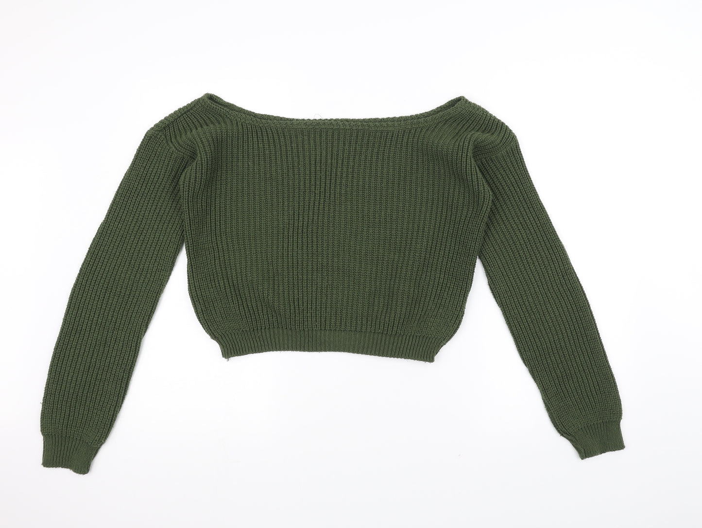 PRETTYLITTLETHING Womens Green   Pullover Jumper Size M