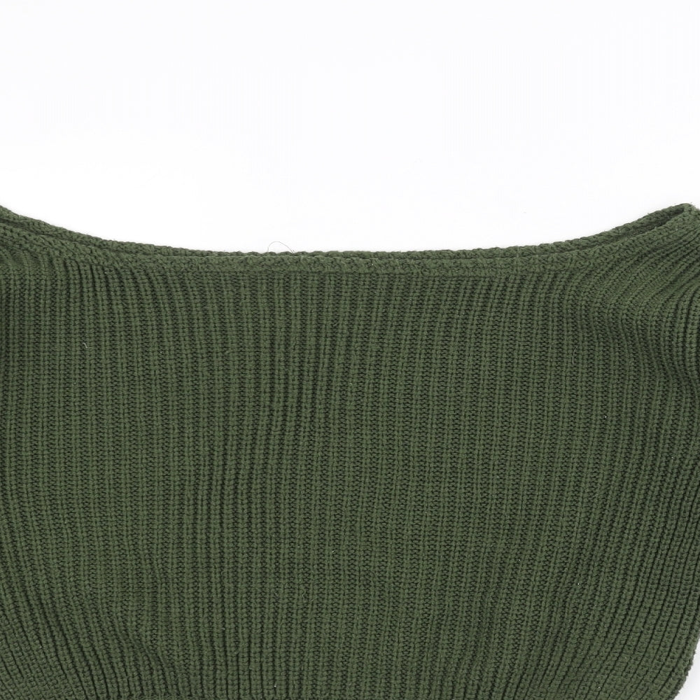 PRETTYLITTLETHING Womens Green   Pullover Jumper Size M