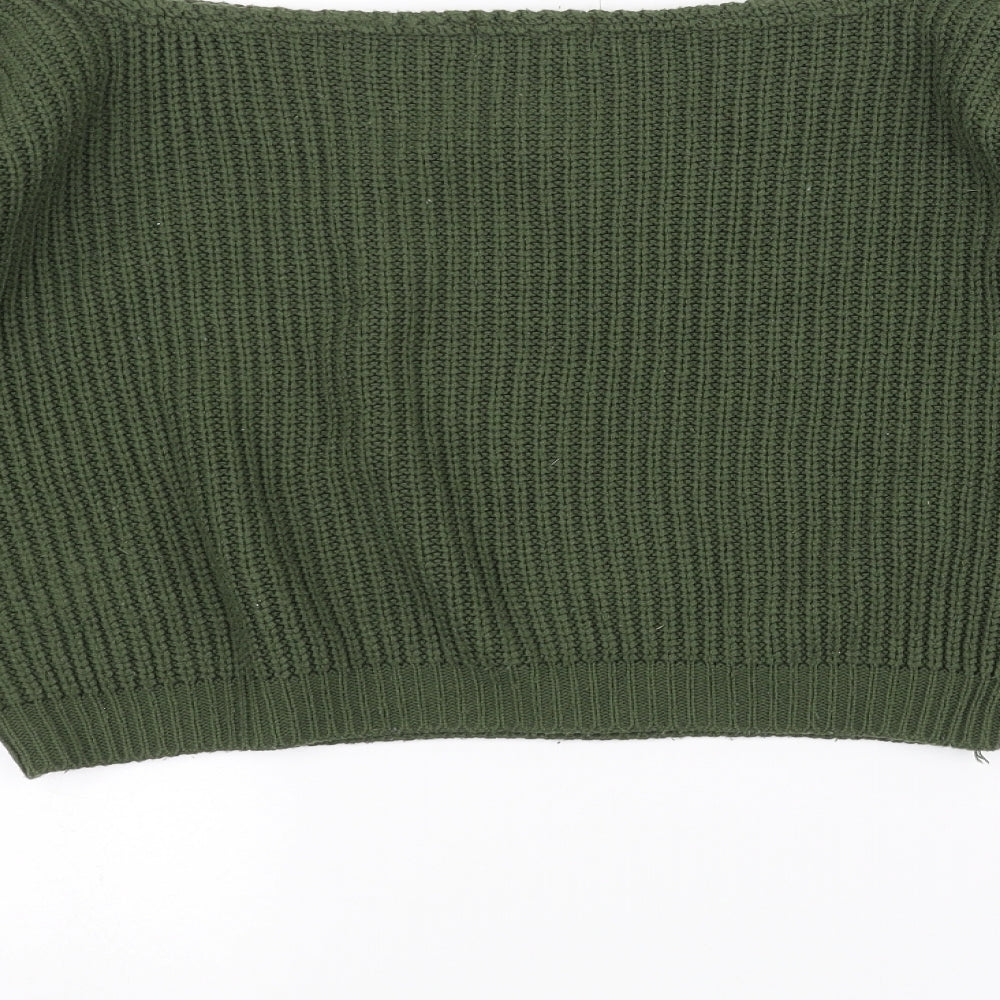 PRETTYLITTLETHING Womens Green   Pullover Jumper Size M