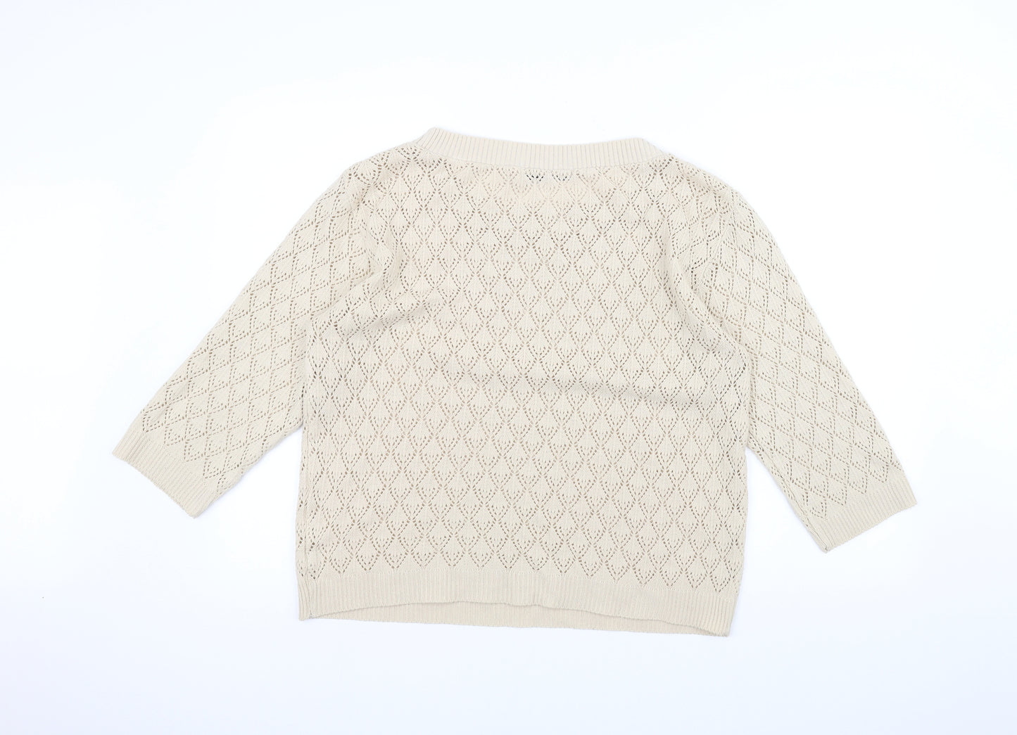 Pure & Natural Womens White   Pullover Jumper Size S