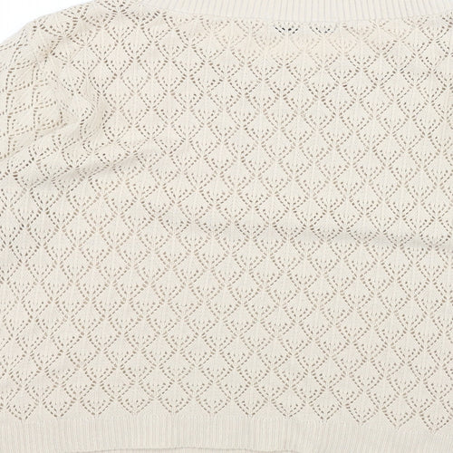Pure & Natural Womens White   Pullover Jumper Size S