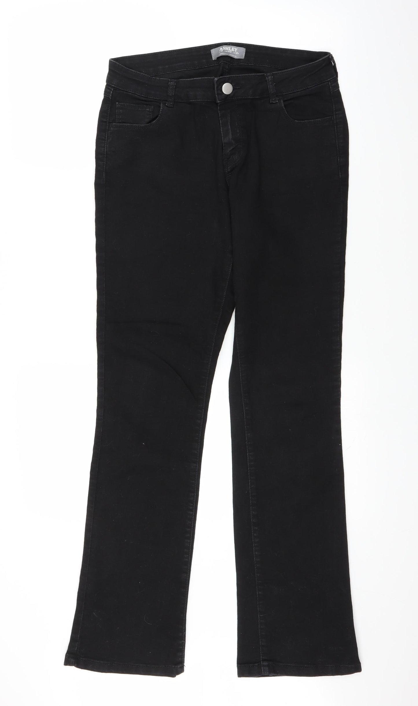 Dorothy Perkins Womens Black  Denim Bootcut Jeans Size 8 L31 in