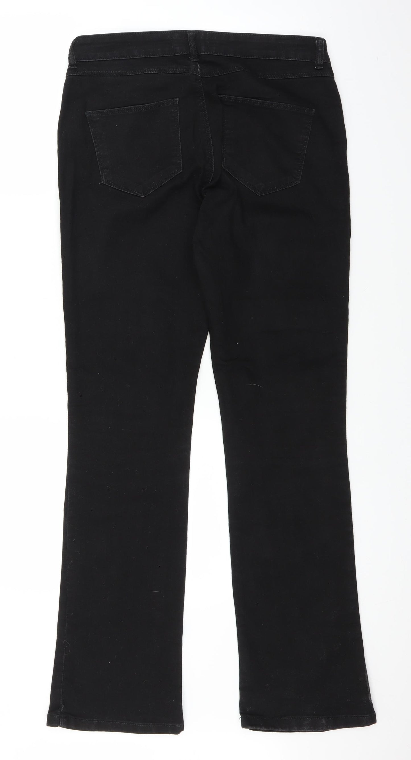 Dorothy Perkins Womens Black  Denim Bootcut Jeans Size 8 L31 in