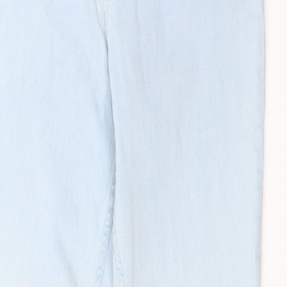 Preworn Womens Blue  Denim Straight Jeans Size 14 L30 in
