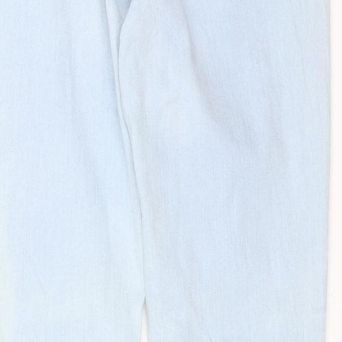 Preworn Womens Blue  Denim Straight Jeans Size 14 L30 in