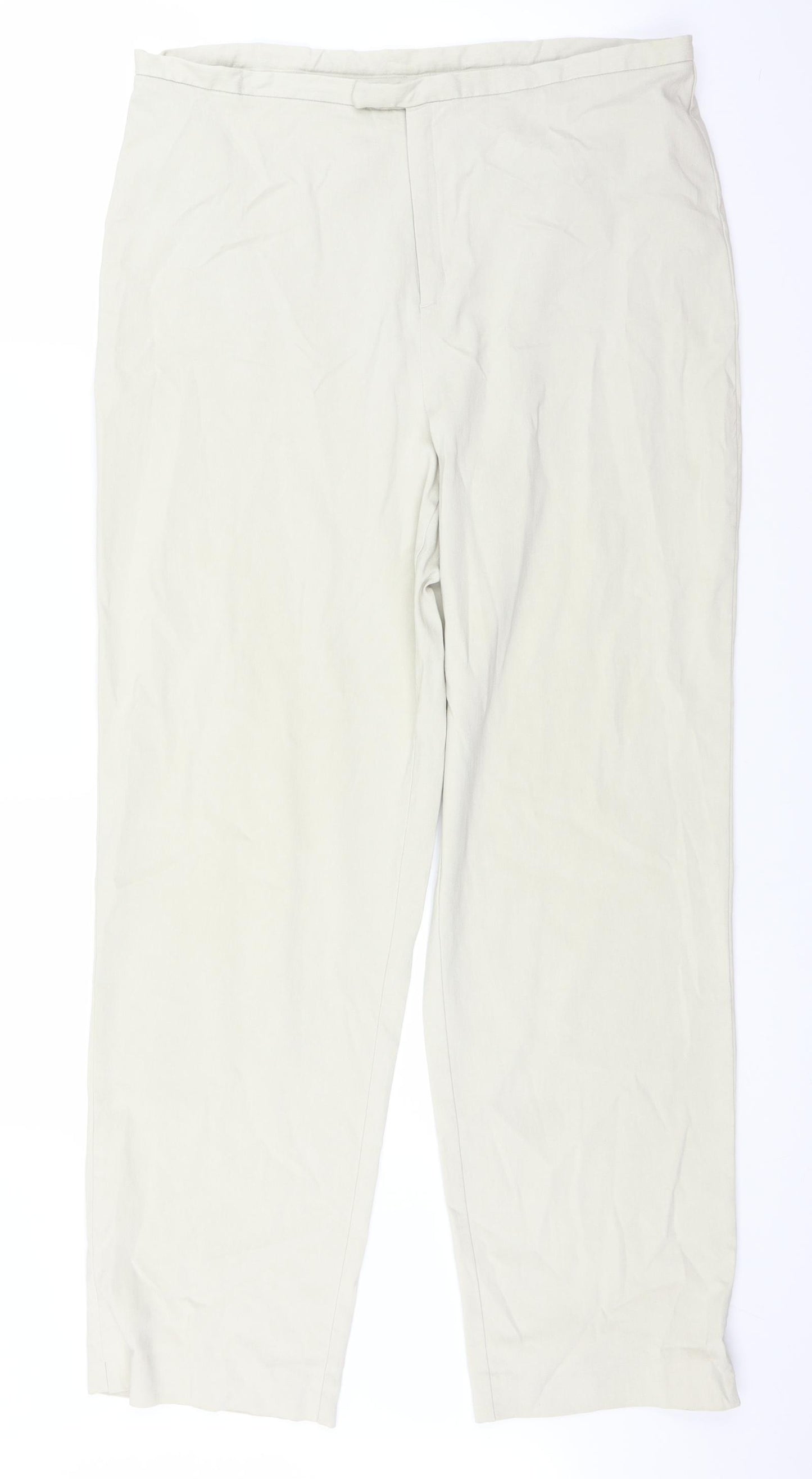Delta Burke Womens Ivory   Trousers  Size 34 in L28 in