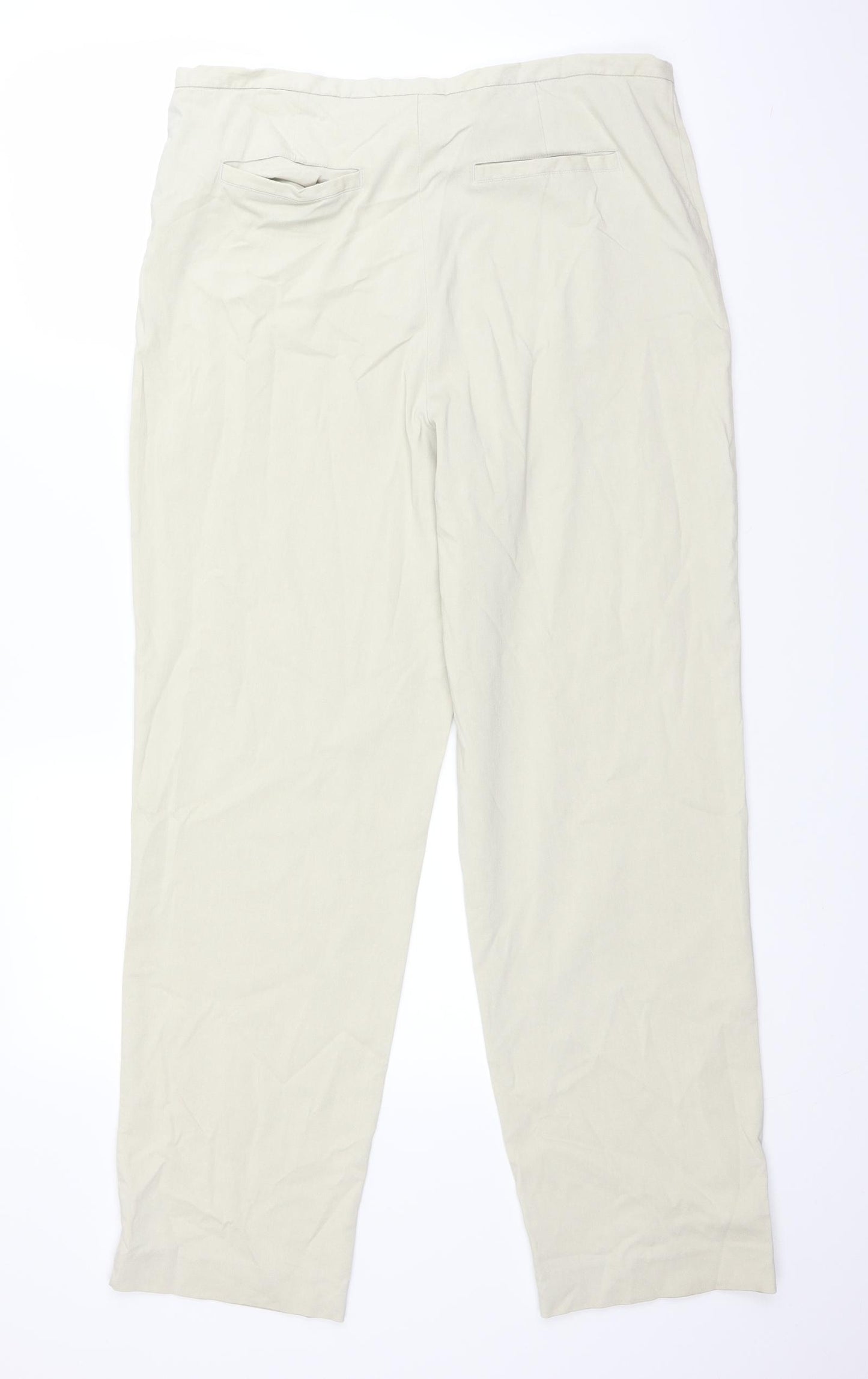 Delta Burke Womens Ivory   Trousers  Size 34 in L28 in