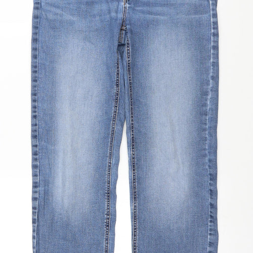 Marks and Spencer Womens Blue  Denim Straight Jeans Size 12 L27 in
