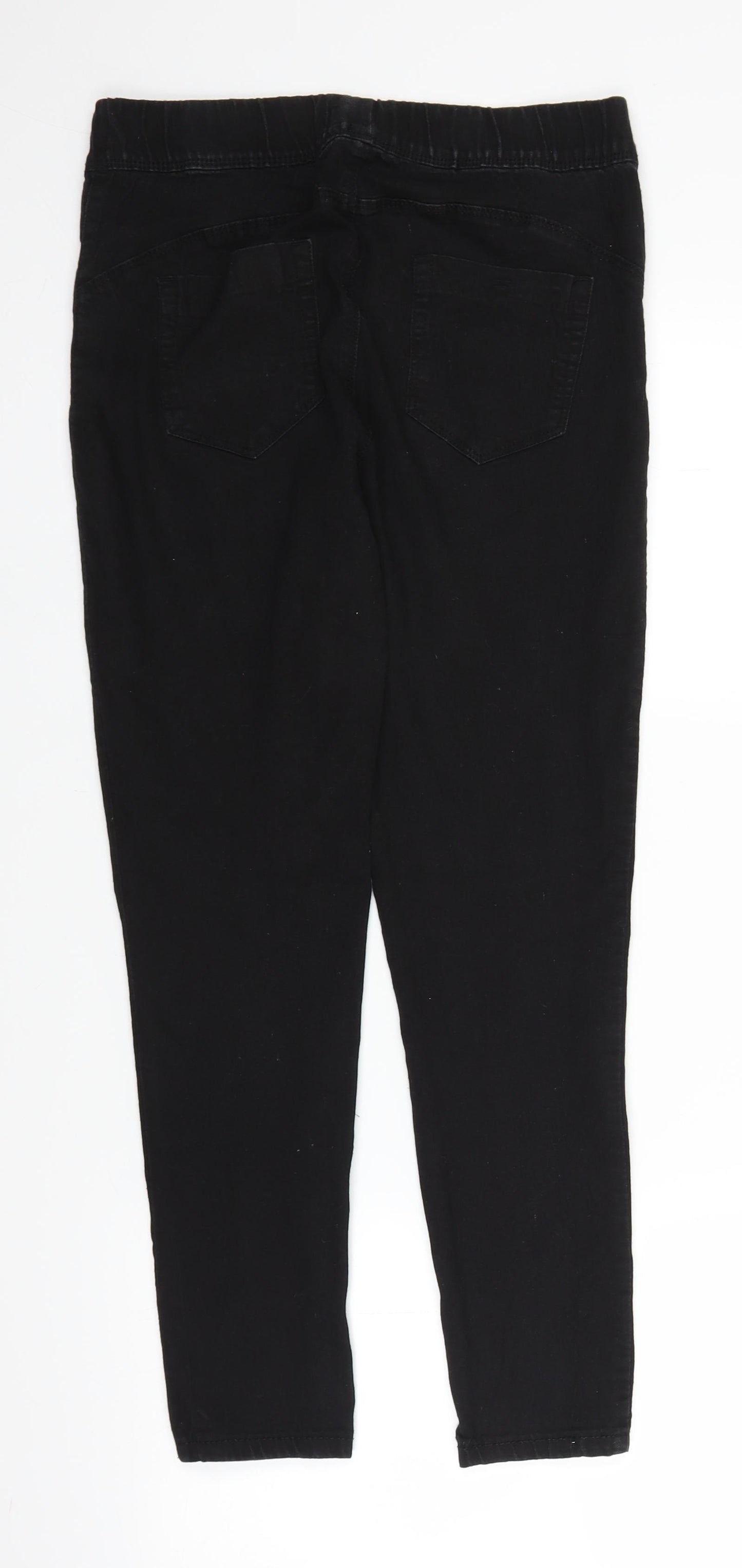 Denim & Co. Womens Black  Denim Straight Jeans Size 12 L25 in