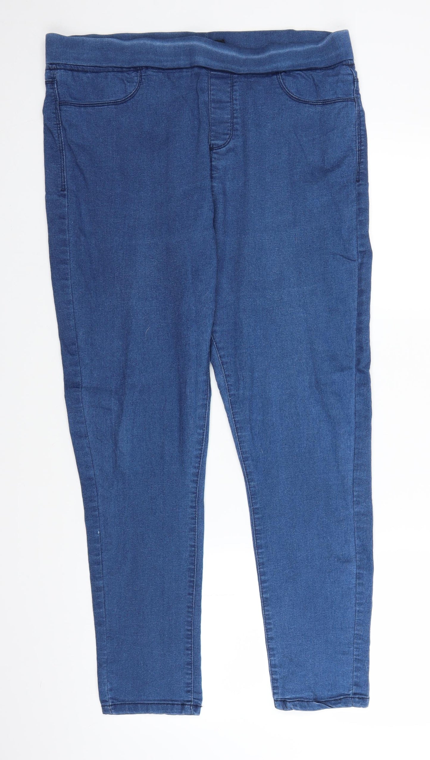 Pep & Co Womens Blue  Denim Straight Jeans Size 16 L27 in