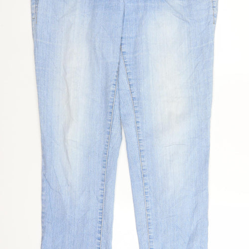Pieces Womens Blue  Denim Straight Jeans Size 35 in L31 in