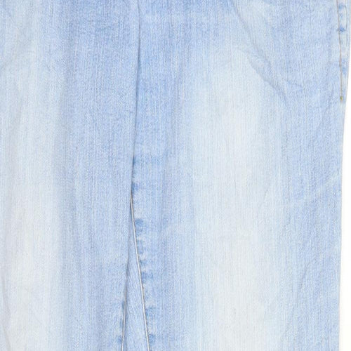 Pieces Womens Blue  Denim Straight Jeans Size 35 in L31 in