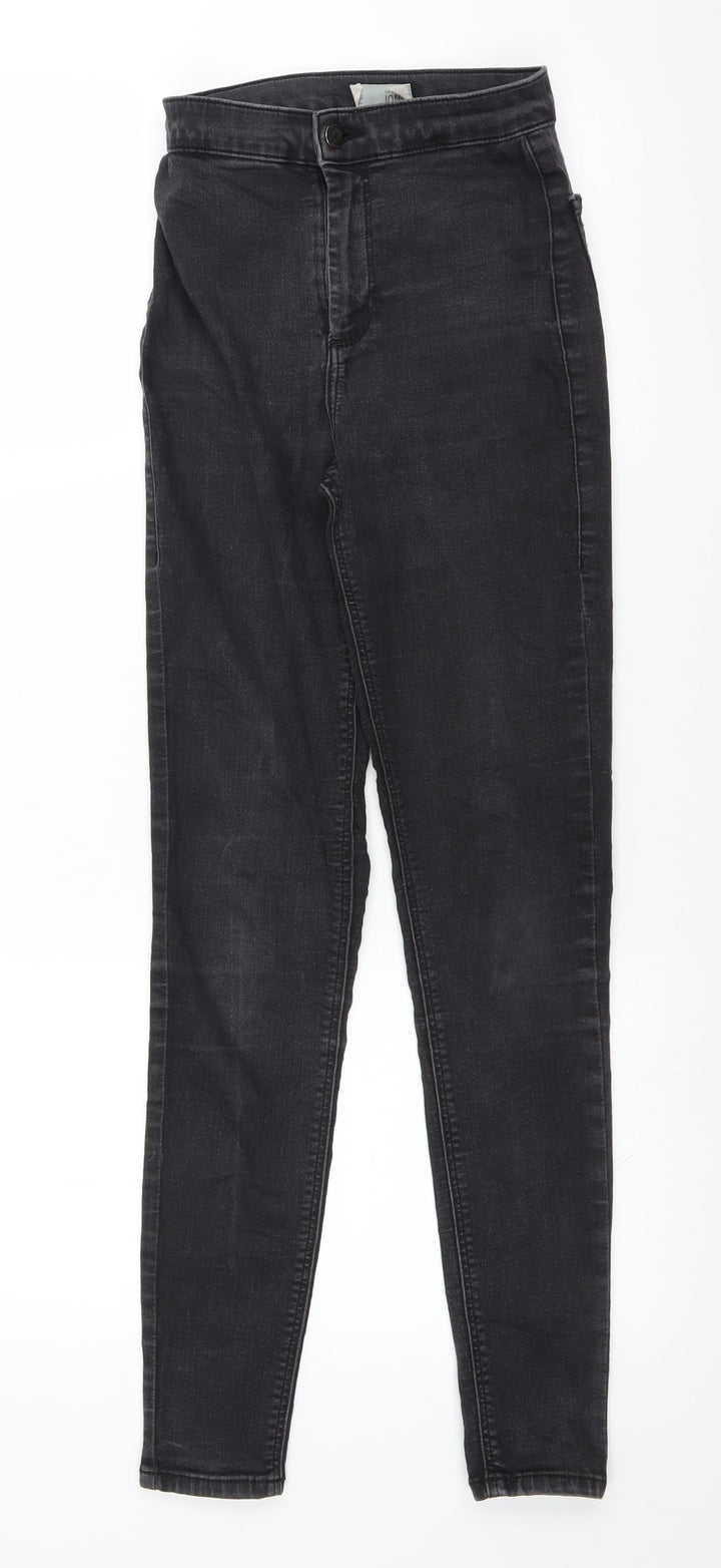 Topshop Womens Black Denim Skinny Jeans Size 23 in L27 in