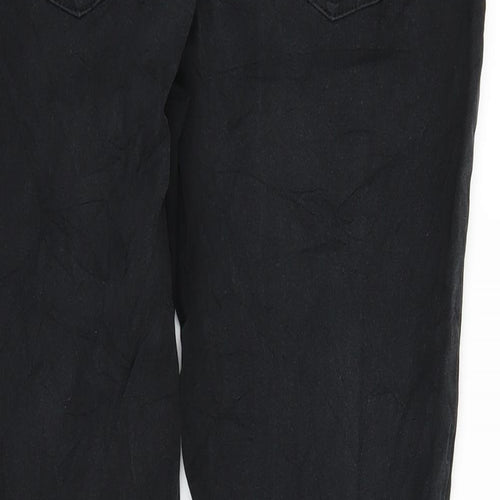 Marie Philippe Womens Black  Denim Straight Jeans Size 31 in L25 in