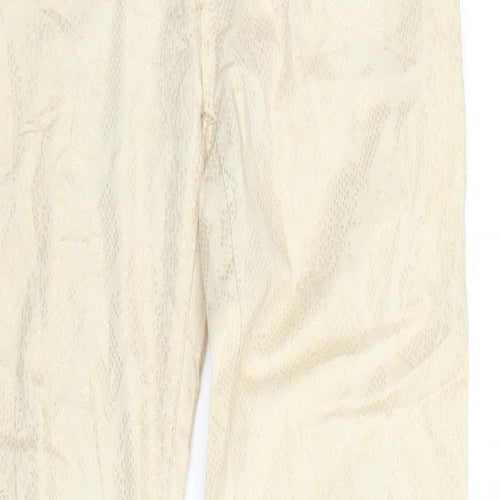 Revers Womens Ivory Animal Print Denim Straight Jeans Size XS L30 in