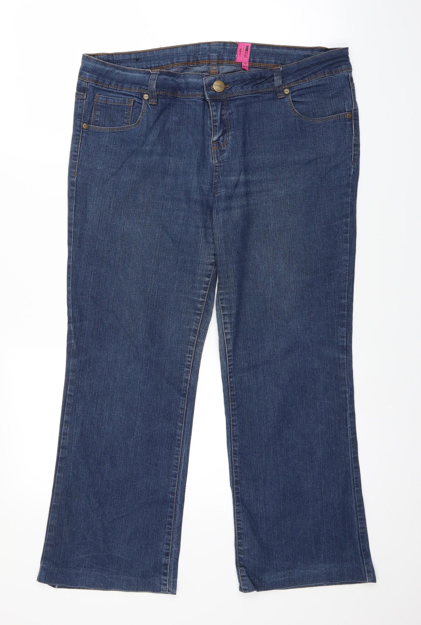 YES Womens Blue  Denim Bootcut Jeans Size 16 L24 in
