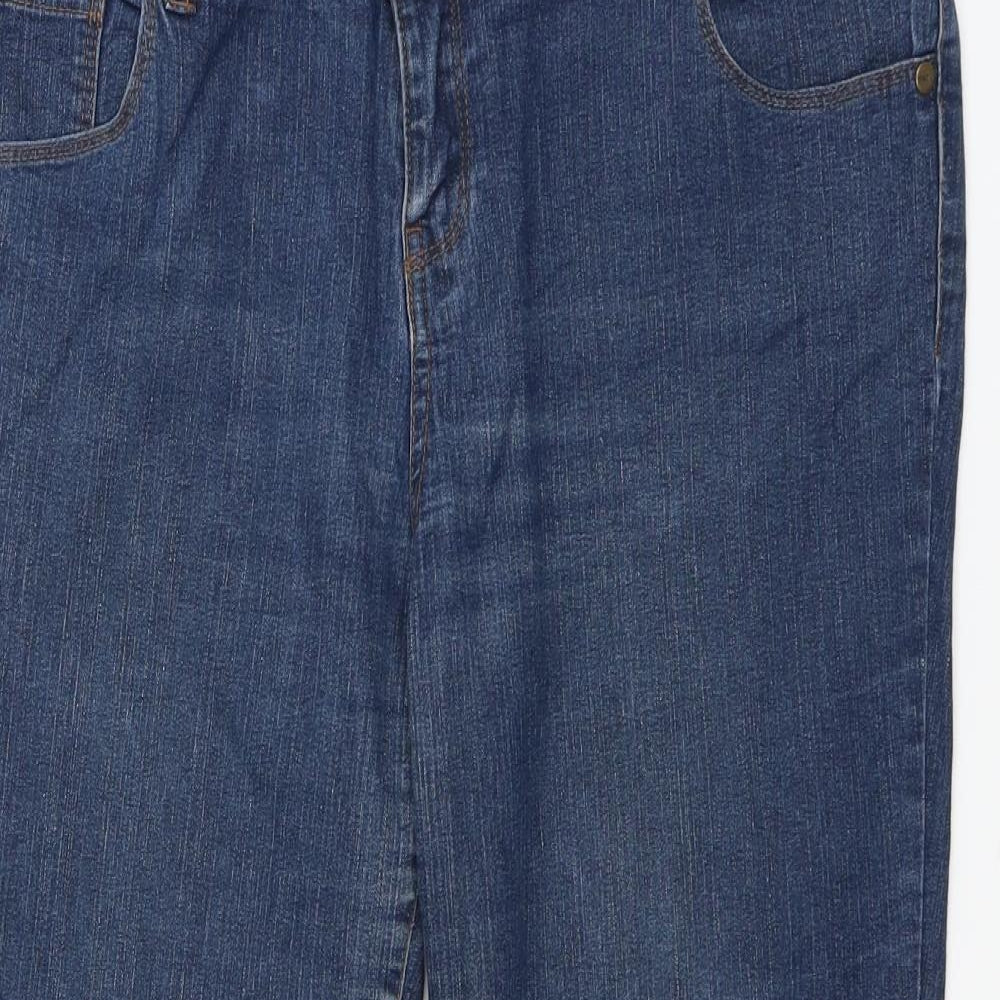 YES Womens Blue  Denim Bootcut Jeans Size 16 L24 in