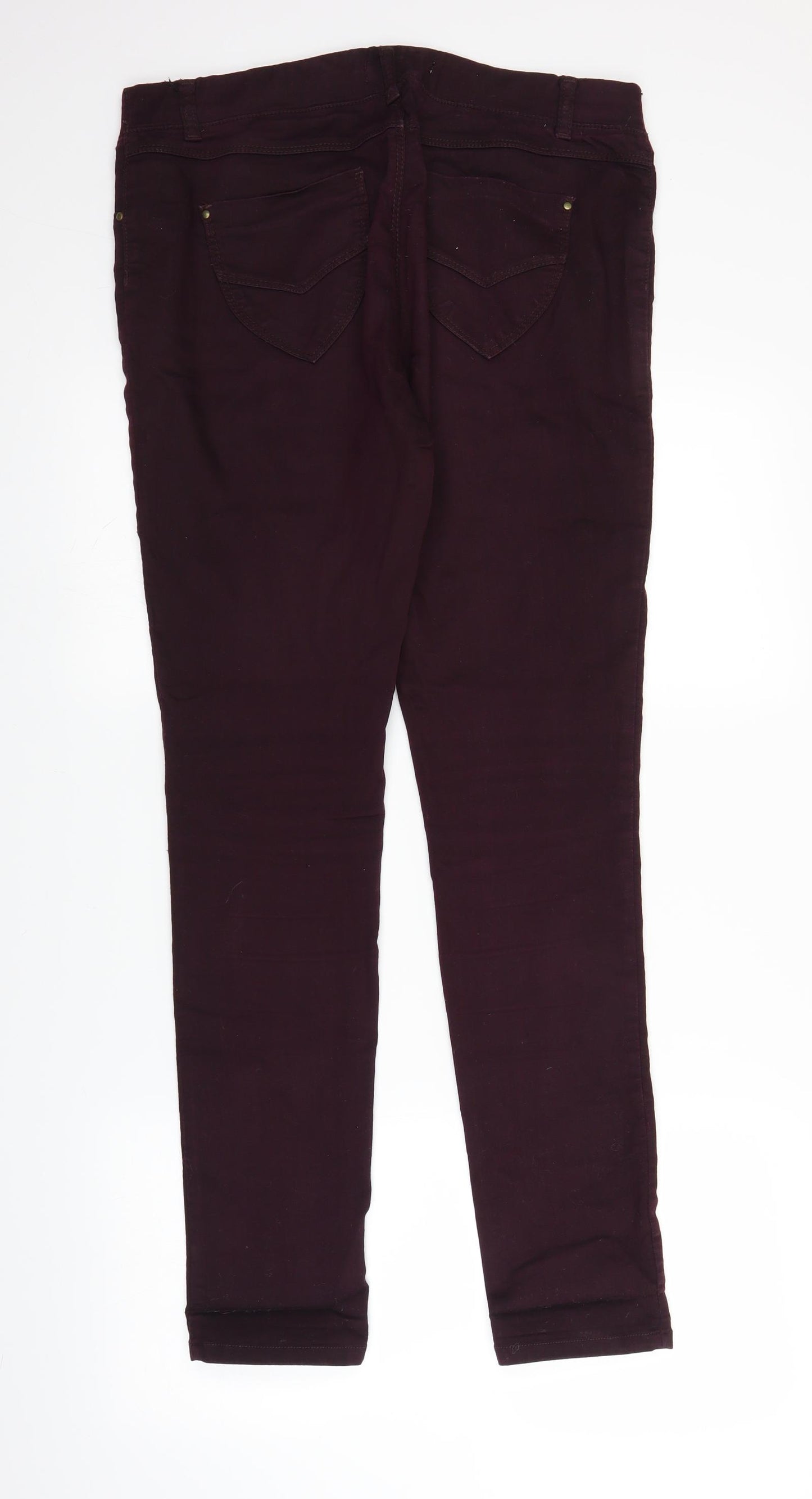 DP Womens Red  Denim Straight Jeans Size 14 L30 in