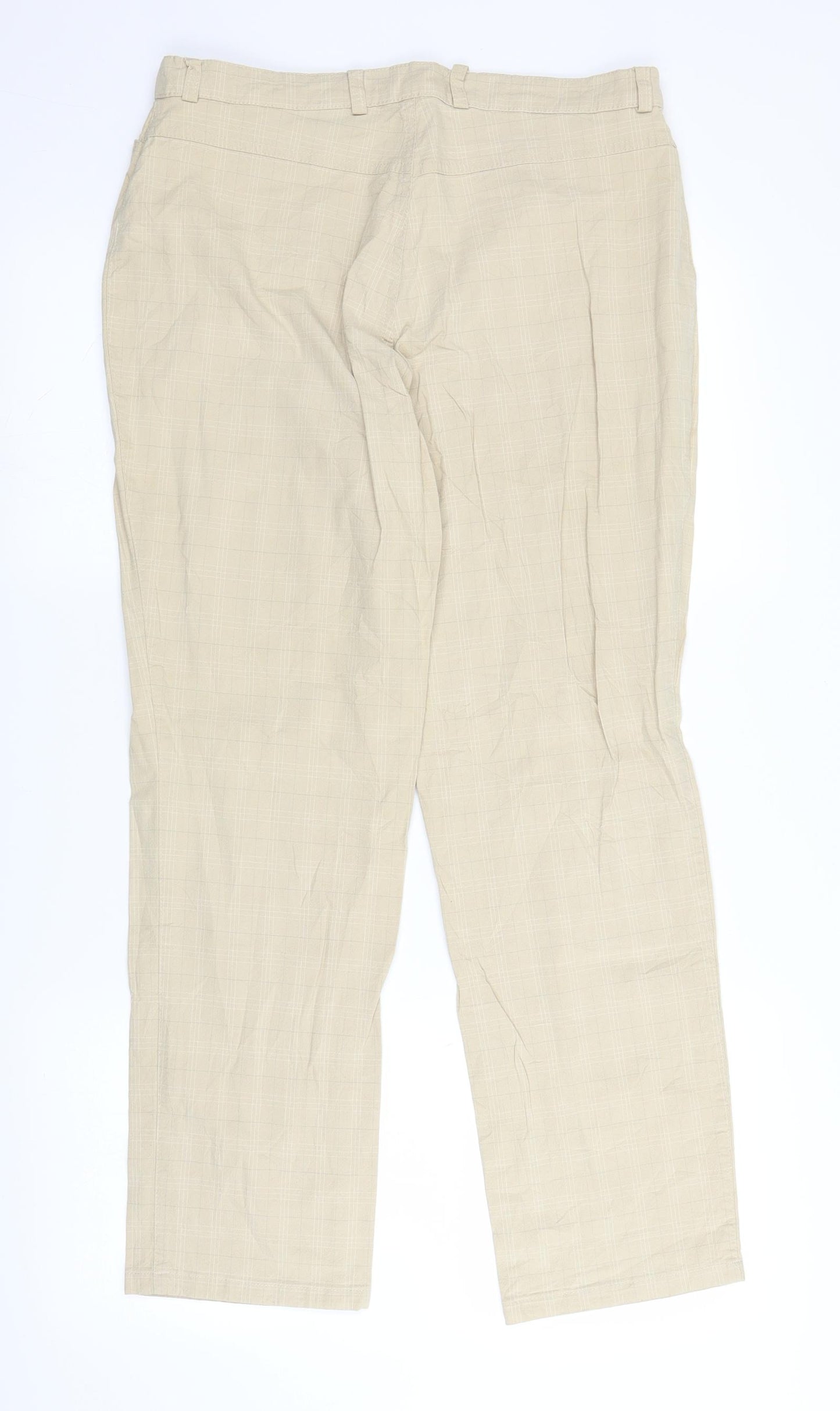 Your 6th sense Womens Beige Plaid  Trousers  Size 16 L27 in