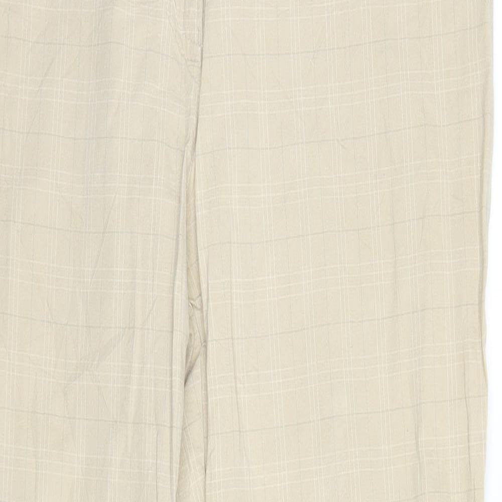Your 6th sense Womens Beige Plaid  Trousers  Size 16 L27 in