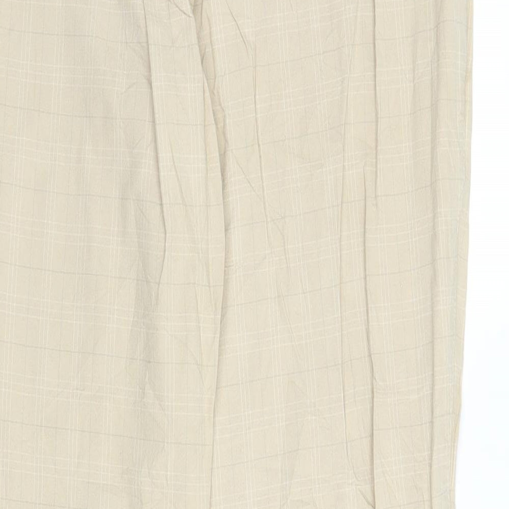 Your 6th sense Womens Beige Plaid  Trousers  Size 16 L27 in
