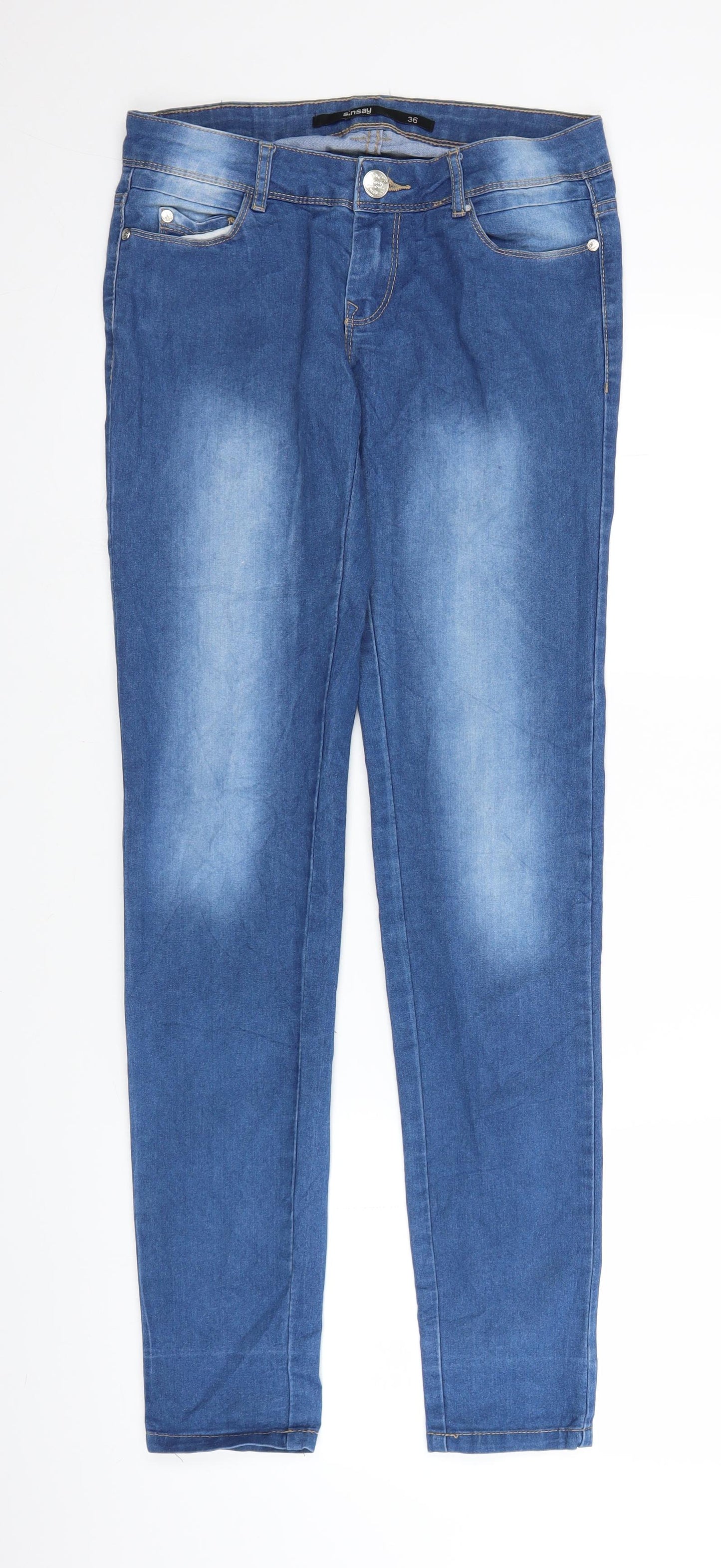 Sinsay Womens Blue  Denim Straight Jeans Size 8 L30 in