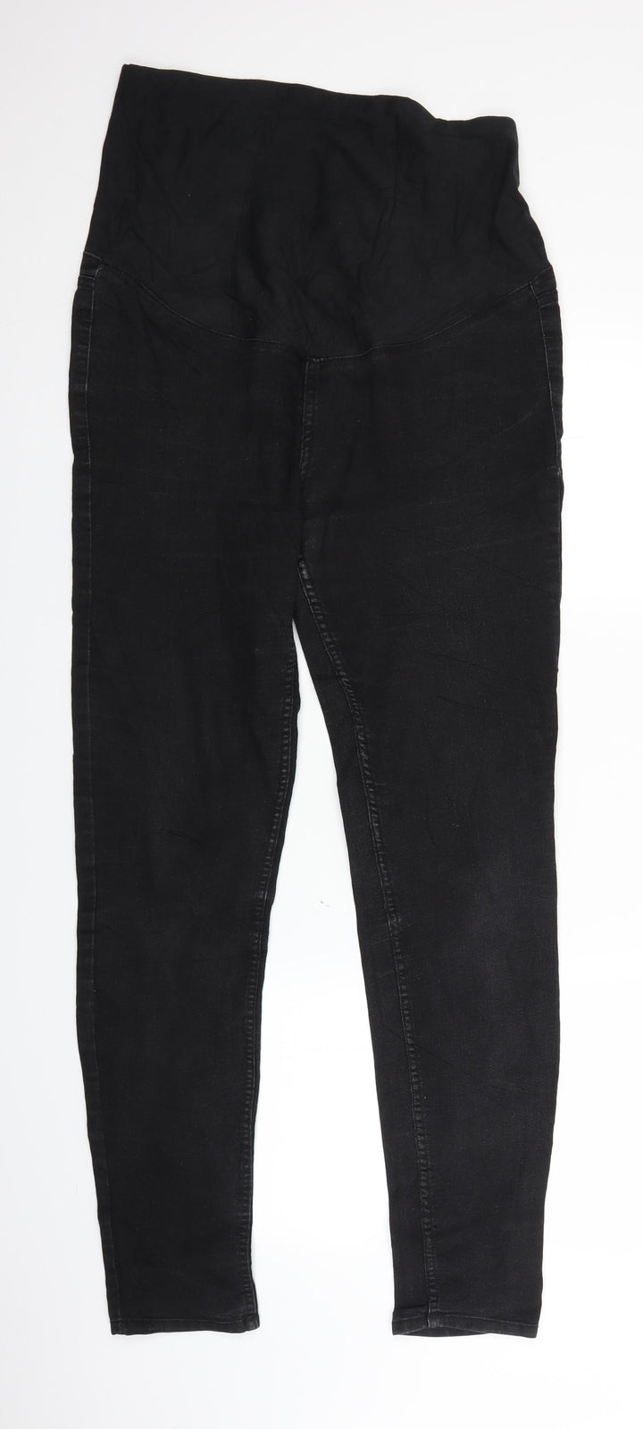 H&M Womens Black  Denim Straight Jeans Size 12 L29 in - highrib