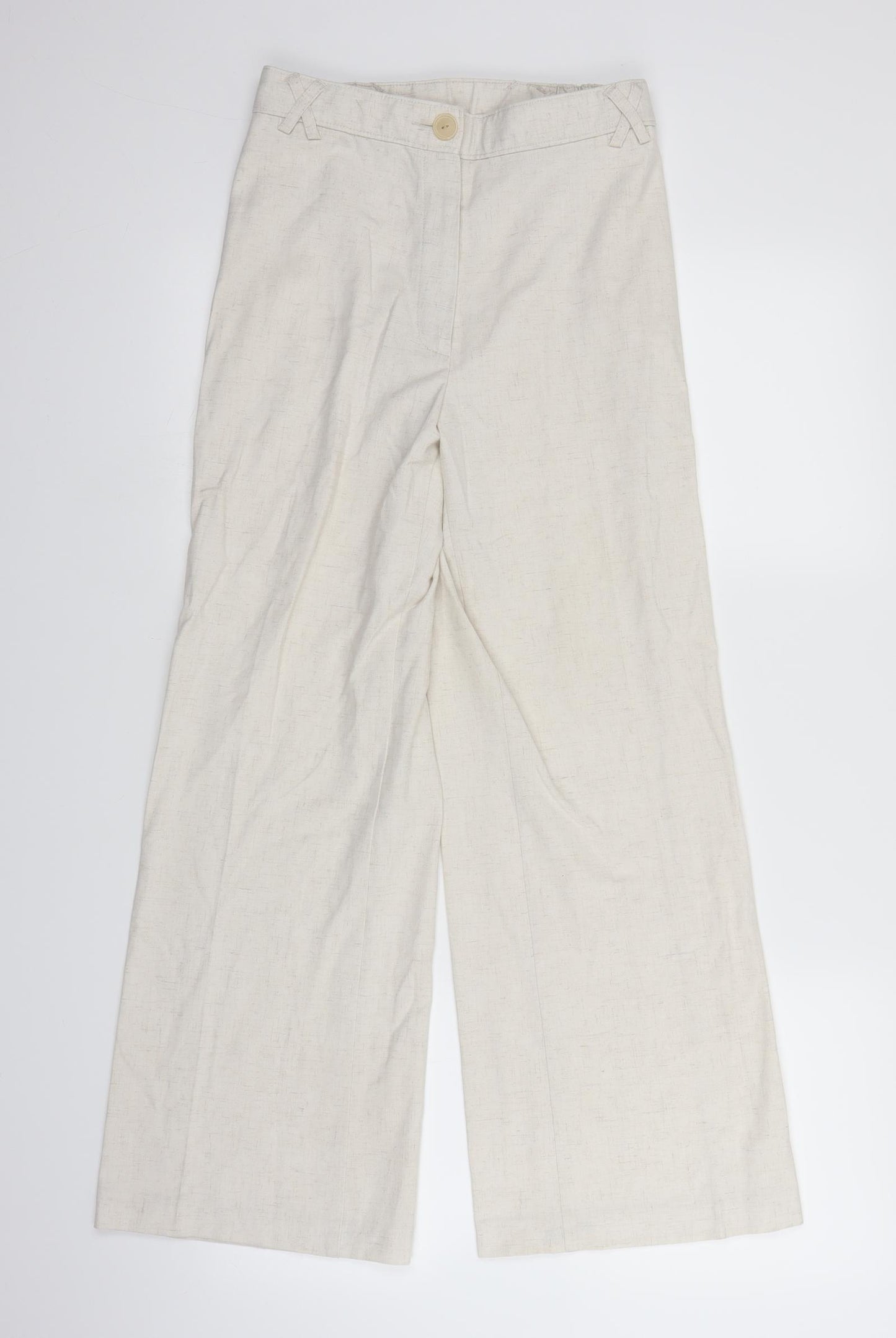 Marks and Spencer Womens Ivory   Trousers  Size 8 L26 in