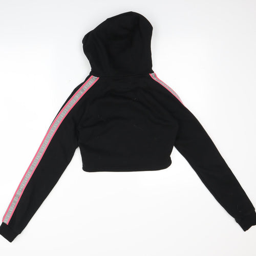 Pink Soda Womens Black   Pullover Hoodie Size 6  - cropped