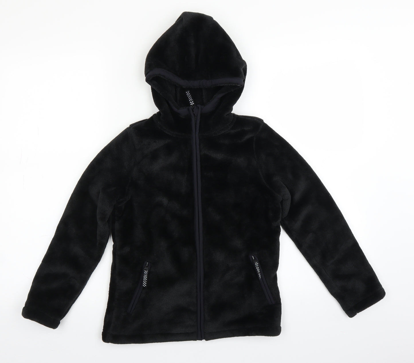 Lands' End Girls Black   Jacket  Size 7-8 Years