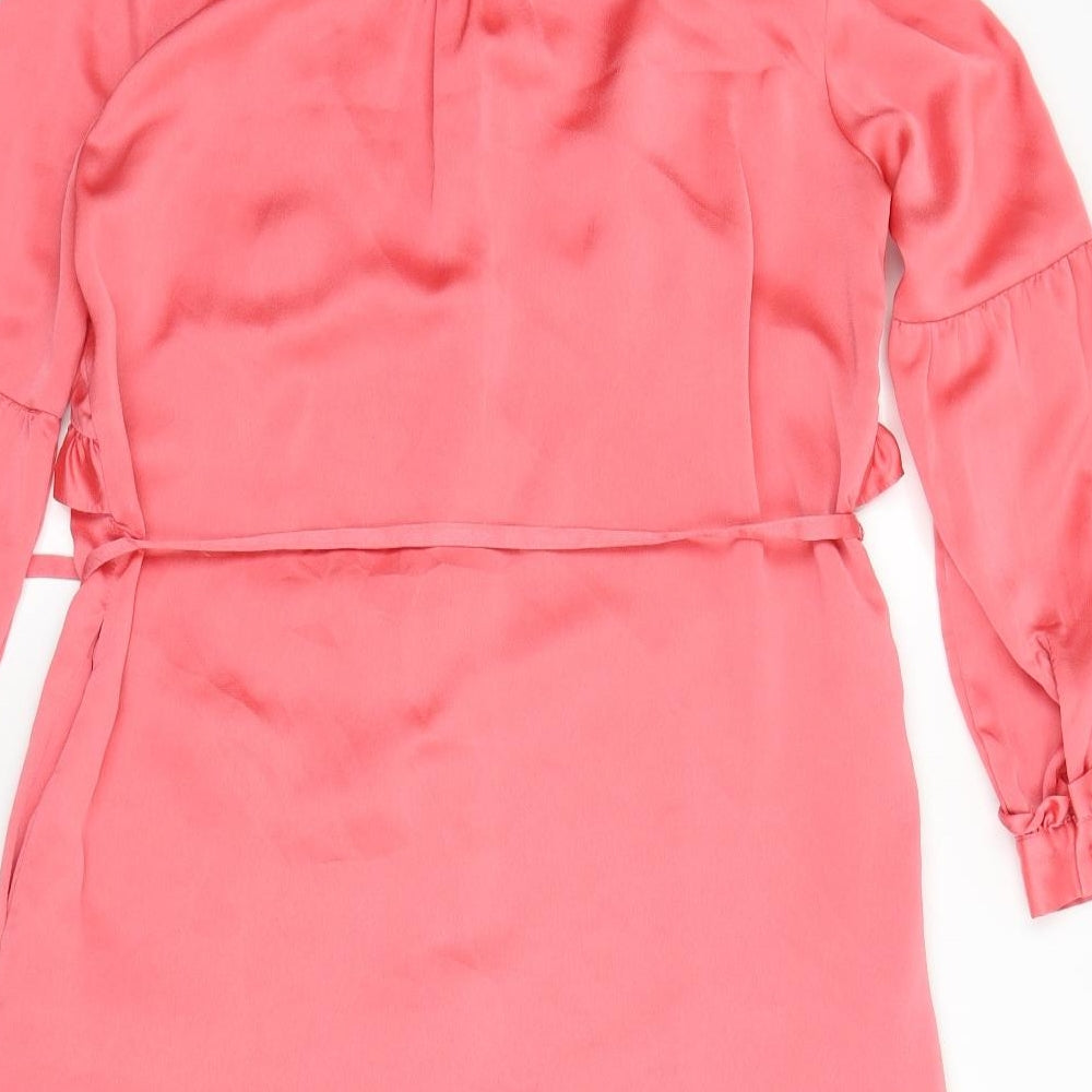Topshop Womens Pink  Satin Basic Blouse Size 8
