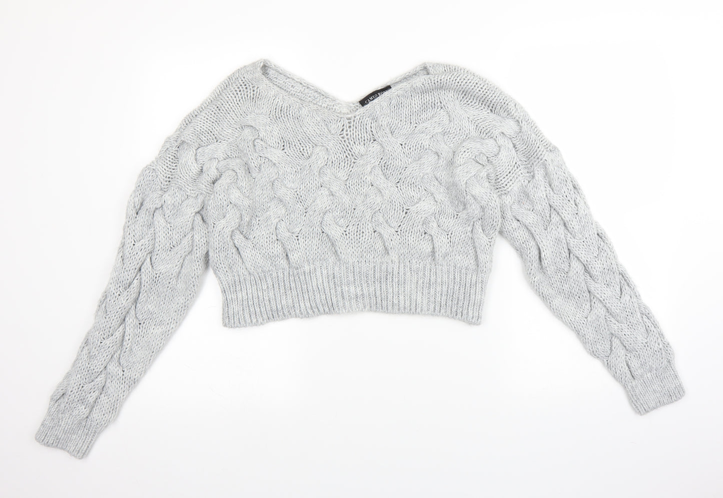 Cameo Womens Grey  Knit Pullover Jumper Size M