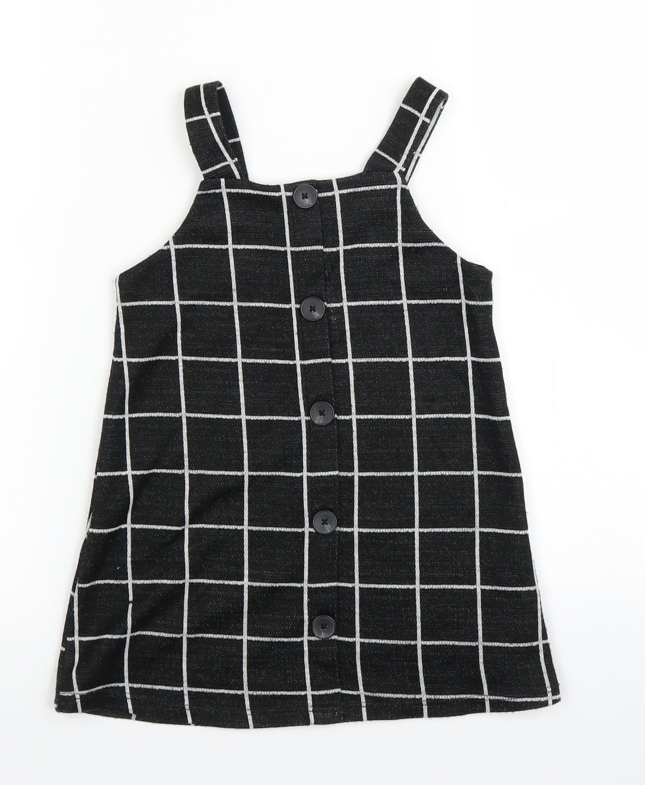 F&F Girls Black Check  A-Line  Size 3-4 Years