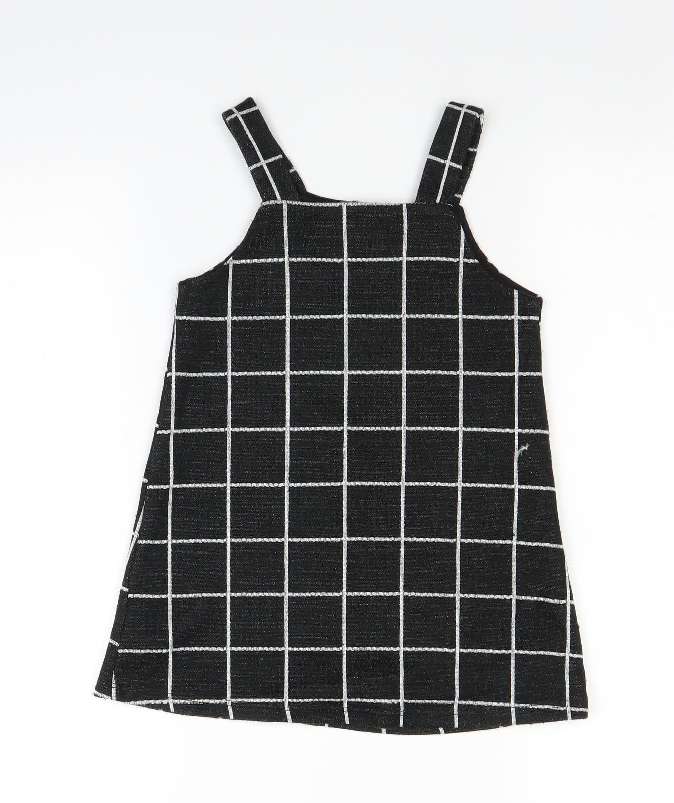 F&F Girls Black Check  A-Line  Size 3-4 Years