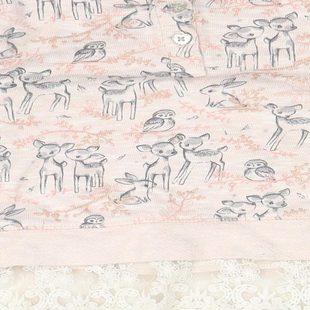 George Girls Pink Animal Print  Pullover Jumper Size 3-4 Years