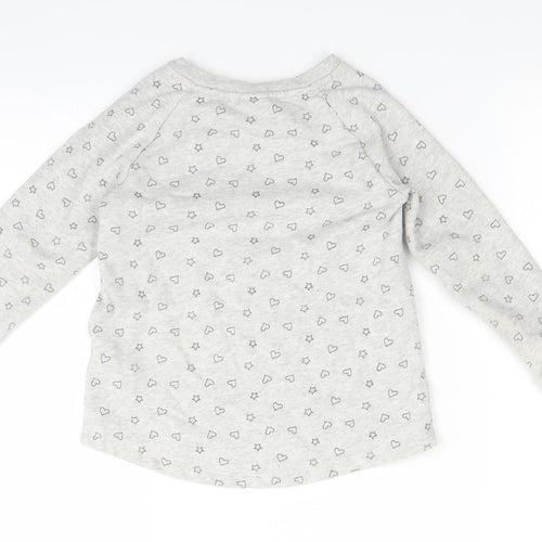 Disney Girls Grey Polka Dot  Pullover Jumper Size 3-4 Years  - Minnie mouse