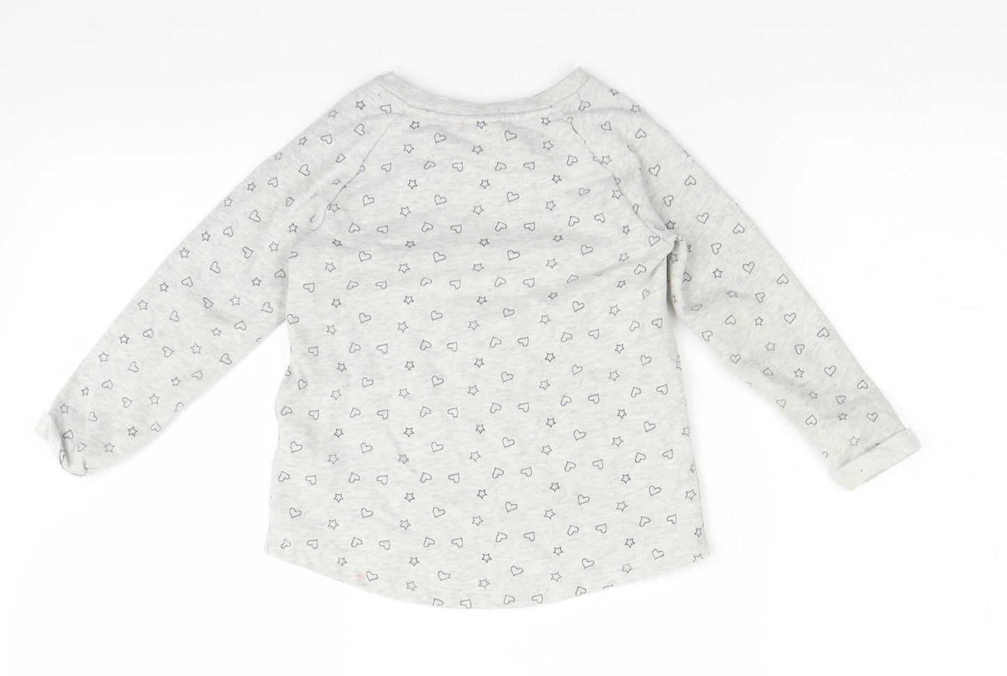 Disney Girls Grey Polka Dot  Pullover Jumper Size 3-4 Years  - Minnie mouse