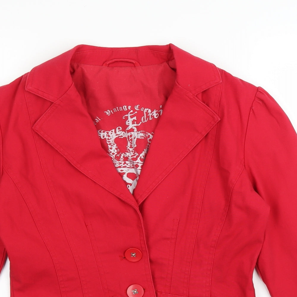 New Look Womens Red   Jacket  Size 10